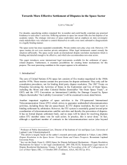 LOTTA VIIKARI: Towards More Effective Settlement of Disputes in