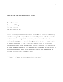 Newton and Leibniz on the Relativity of Motion