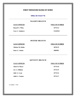 FIRST MISSOURI BANK OF SEMO