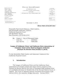 League of California Cities` and California State Association of