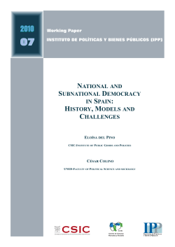 national and subnational democracy in spain: history, models and