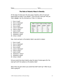 The Role of Atomic Mass in Density