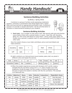 Handy Handouts - Super Duper Publications