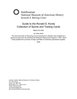 Guide to the Ronald S. Korda Collection of Sports and Trading Cards