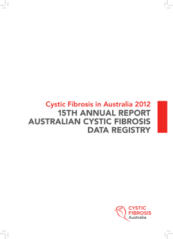Cystic Fibrosis in Australia 2012