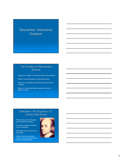 Descartes: Interactive Dualism