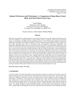 Student Preferences and Performance: A Comparison of Open