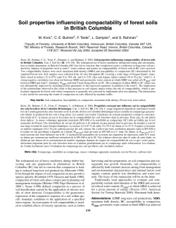 Soil properties influencing compactability of forest soils in British