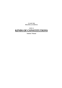 unit 13- kinds of constitutions