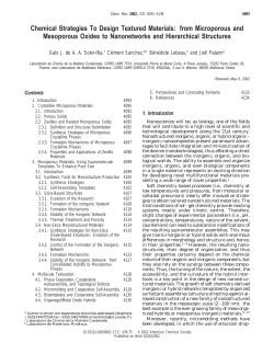 Chemical Strategies To Design Textured Materials