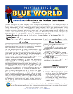 Antarctica&bull;Biodiversity in the Southern Ocean Lesson