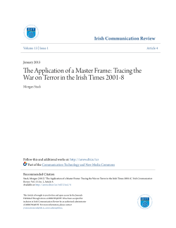 The Application of a Master Frame: Tracing the War on