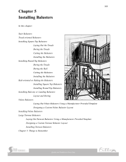 Chapter 5 Installing Balusters