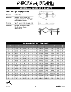 A56 3-BoLT LigHT DUTy pipE CLAMp