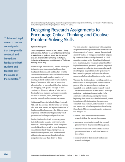 Designing Research Assignments to Encourage