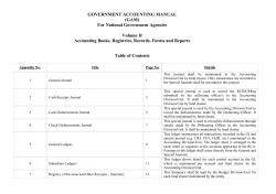 GOVERNMENT ACCOUNTING MANUAL (GAM)