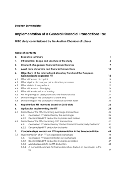 Implementation of a General Financial Transactions Tax