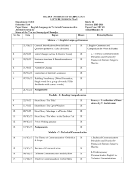 ECE-I Batch: 11 Semester: First Session: 2015