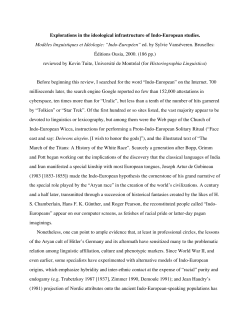 Explorations in the ideological infrastructure of Indo