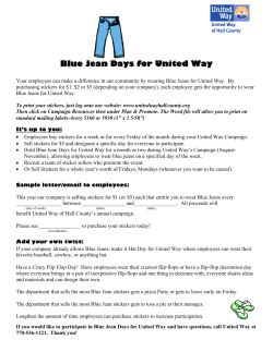 Blue Jean Days for United Way