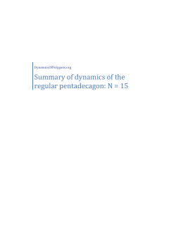Summary of dynamics of the regular pentadecagon: N = 15
