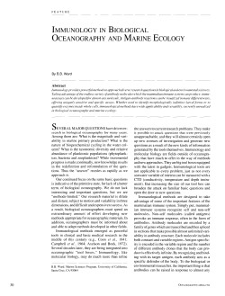 immunology in biological oceanography and