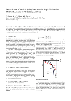 Determination of Vertical Spring Constants of a Single Pile based on