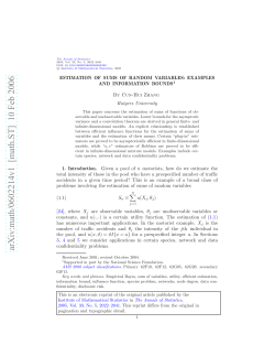 Estimation of sums of random variables