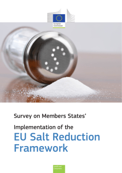 EU Salt Reduction Framework - European Commission