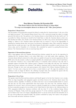 American Dream debate