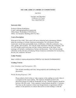 Sociology of African American Communities