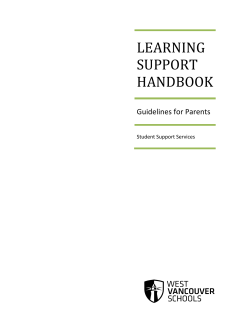 learning support handbook