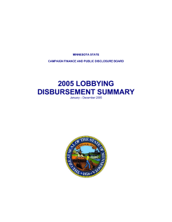 Lobbyist Summary 2006 - Minnesota Legislature