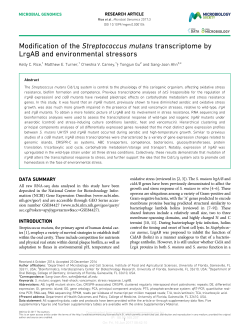 Modification of the Streptococcus mutans transcriptome by LrgAB
