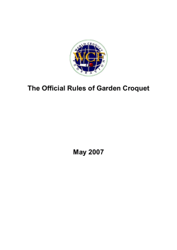 The Official Rules of Garden Croquet May 2007