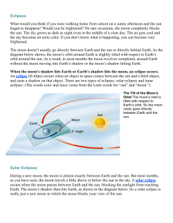 Solar and Lunar Eclipses