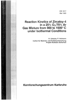in a 25% O2/75&deg;/0 Ar Gas Mixture from 900 10 1500&deg;C