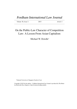 On the Public-Law Character of Competition Law