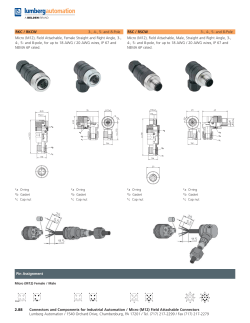 2.88 Connectors and Components for Industrial Automation / Micro
