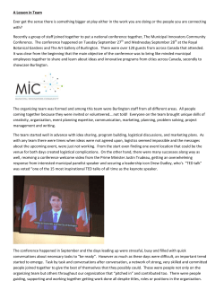 A Lesson in Team - Municipal Innovators Community