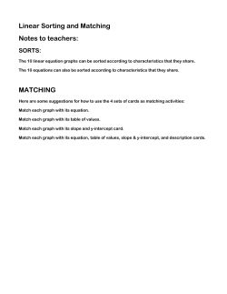 Comparing Functions Activity