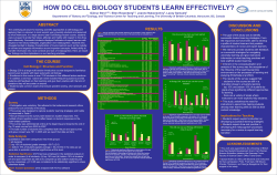Poster (Oct. 2008): How Do Cell Biology Students Learn
