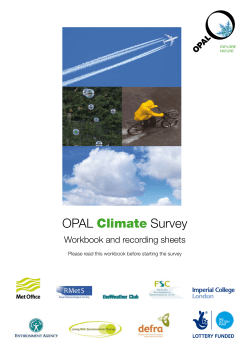 OPAL Climate Survey - Open Air Laboratories