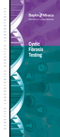 Cystic Fibrosis Testing - Baylor Miraca Genetics Laboratories