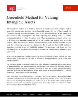 Greenfield Method for Valuing Intangible Assets