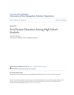 Food System Education Among High School Students