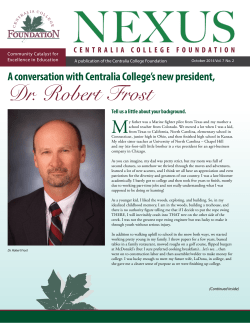 Dr. Robert Frost - Centralia College Foundation