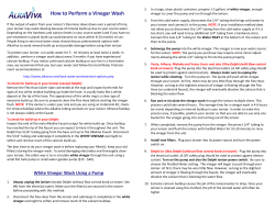 How to Perform a Vinegar Wash