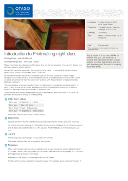 Introduction to Printmaking night class