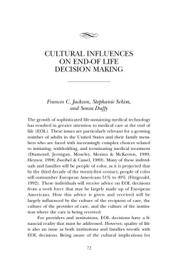 cultural influences on end-of life decision making